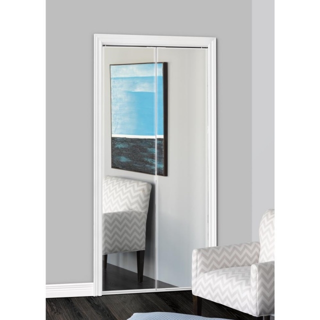 Unique Frameless Mirror Bifold Closet Doors Photo