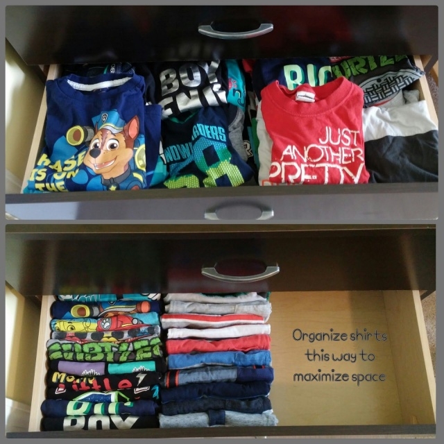 Unique Organizing Folded Clothes In Closet Pic