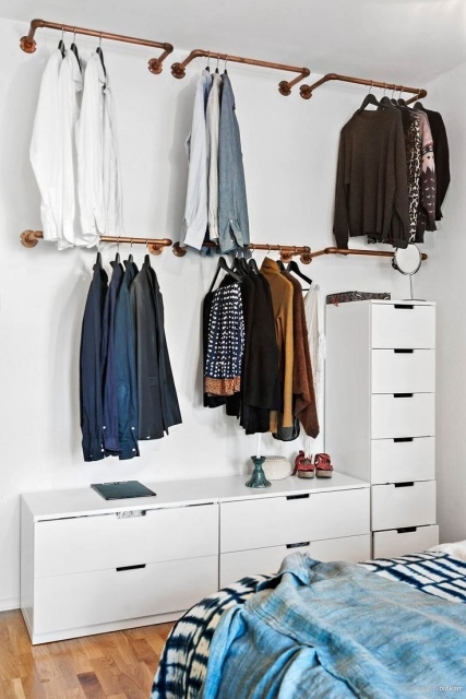 Wonderful Clothing Storage Ideas For Small Rooms Photos